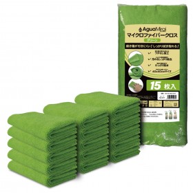 AguaMirai TOALHAS DE MICROFIBRA *Sem borda* (40cm x 40cm) - Color : GREEN - KIT COM 15 UNIDADES